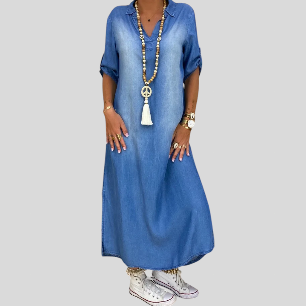 Elena - Duga haljina u traper stilu