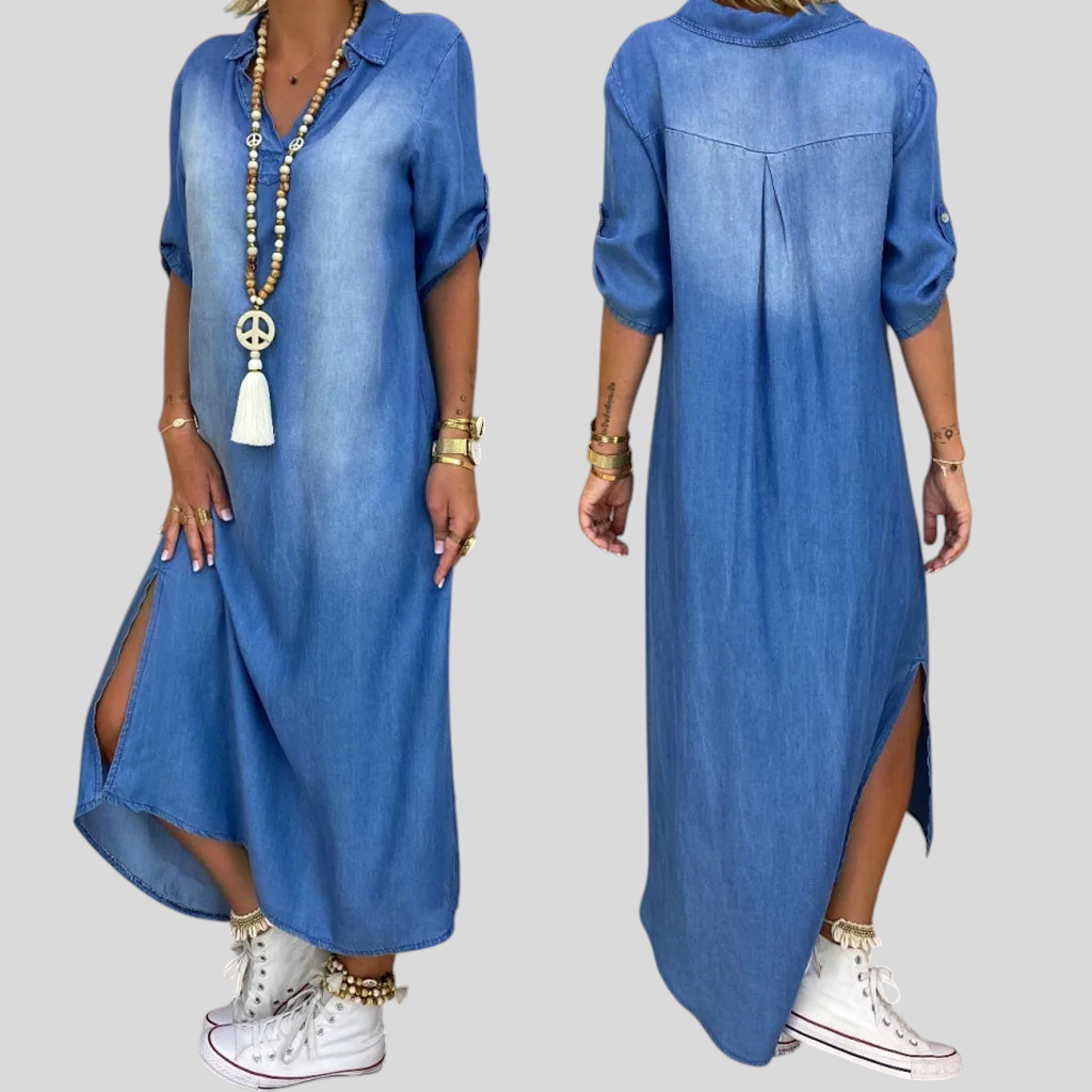 Elena - Duga haljina u traper stilu