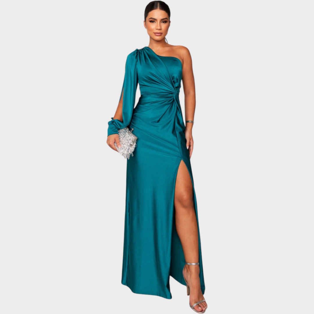 Marica – Elegantna duga haljina na jedno rame