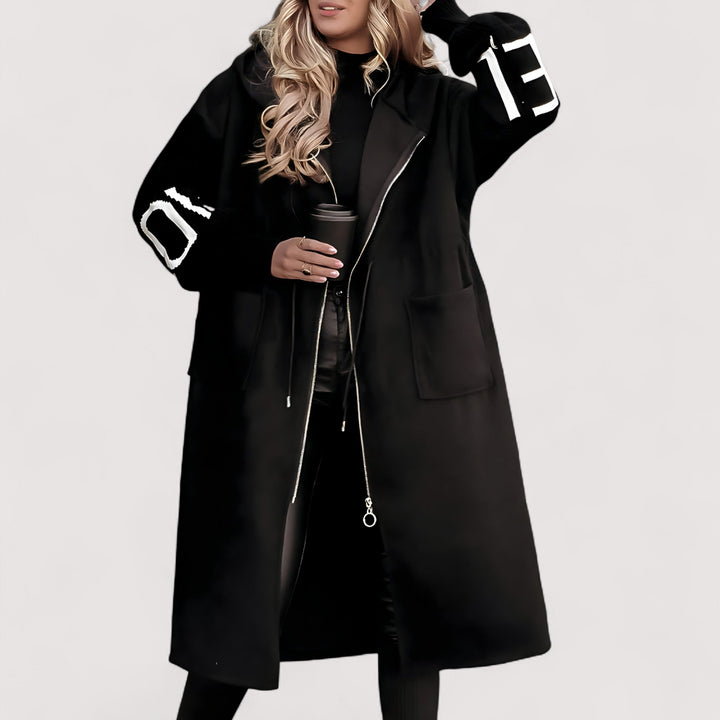 Maris | Ženska jakna s pletenim rukavima i kapuljačom