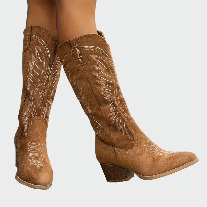 Biserka - Stylish embroidered western boots