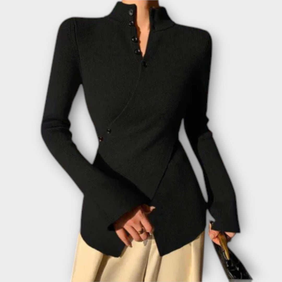 Michiko – Elegantna Slim Fit Pletena Majica