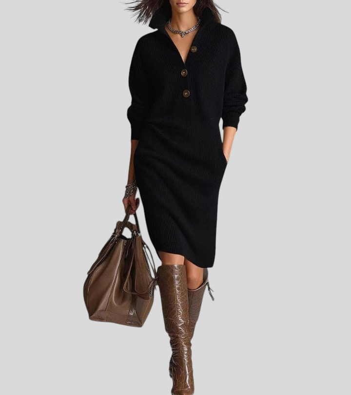 Carmen - Topla Pletena Haljina, Elegantna i Udobna