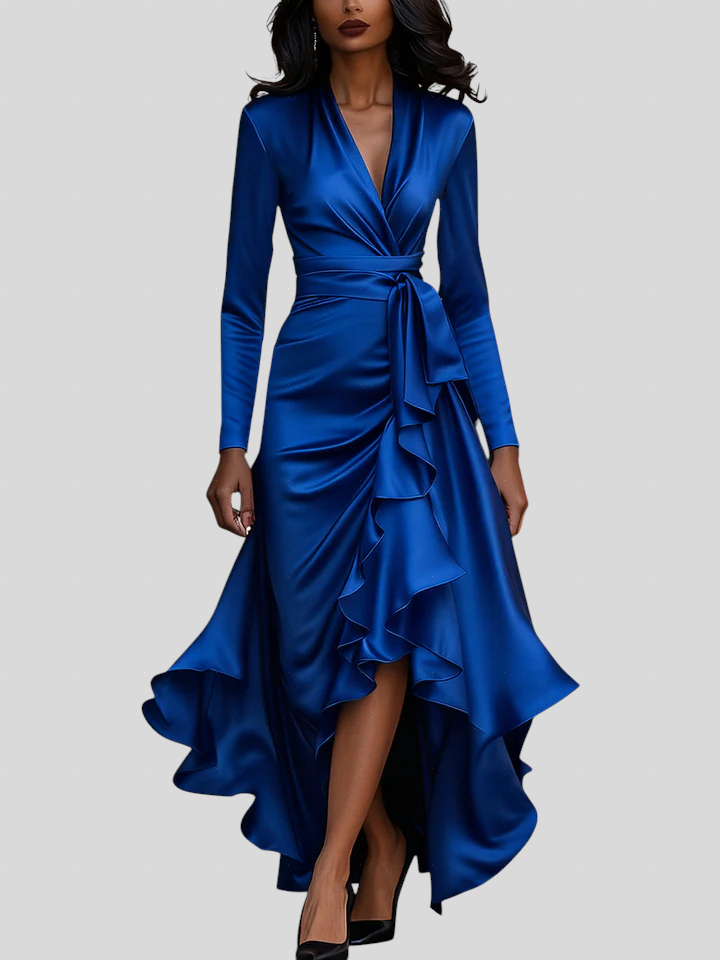 Moretti - Elegantna Duga Haljina Od Satena