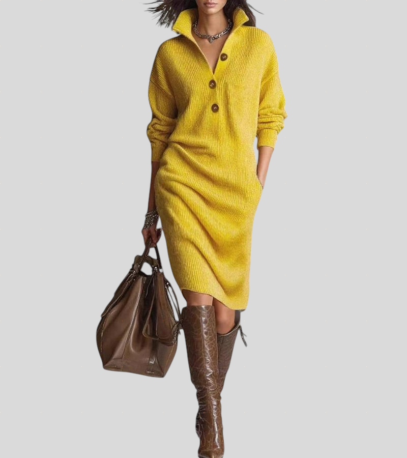 Carmen - Topla Pletena Haljina, Elegantna i Udobna