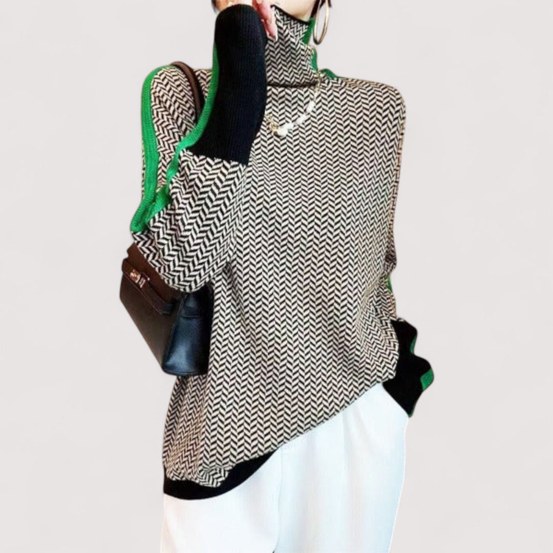 Gabriela | Rolka s upečatljivim kontrastnim prugama