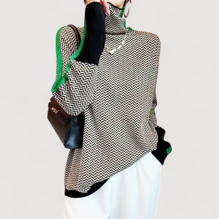 Gabriela | Rolka s upečatljivim kontrastnim prugama