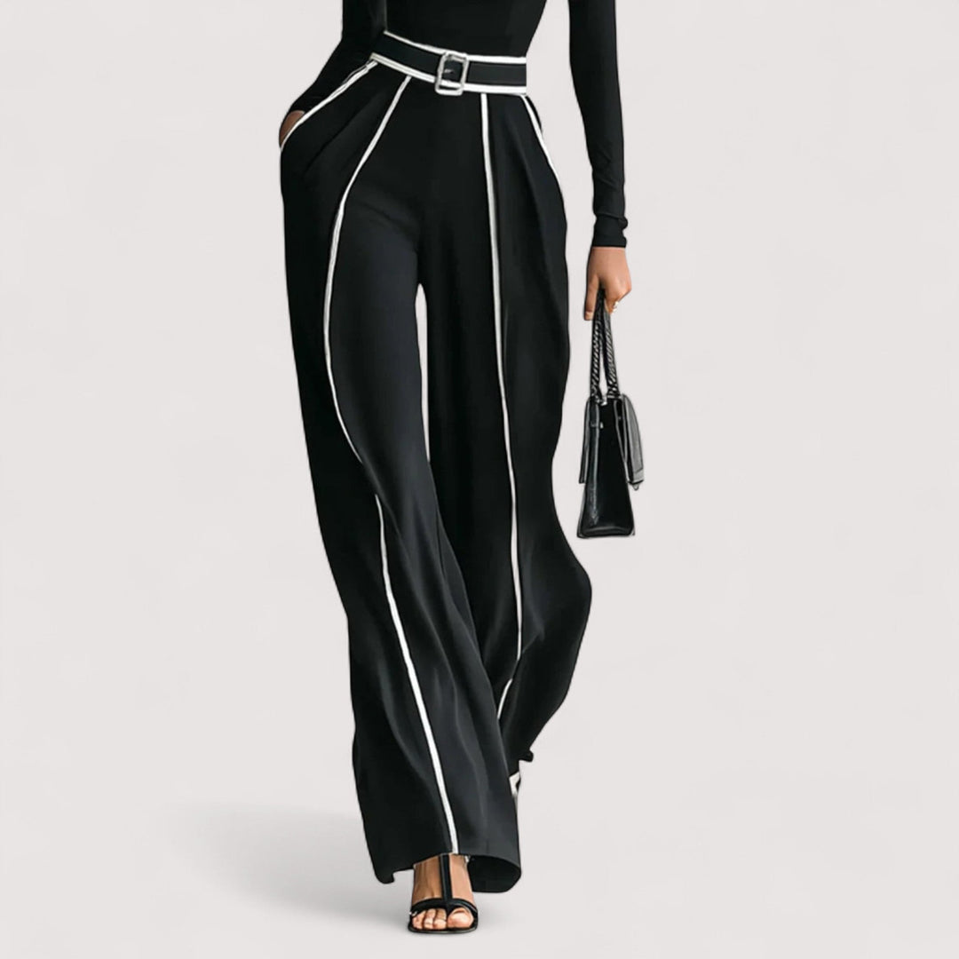 Nolia | Bijeli set s hlačama širokih nogavica