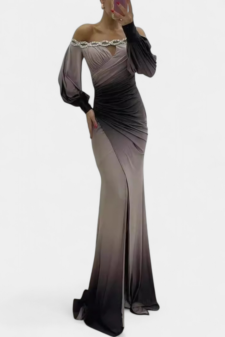Silviana Maxi Haljina Ombre s Otkritim Ramena