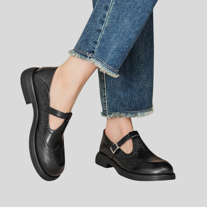 Velda - Elegantne Mary Jane Cipele Od Kože