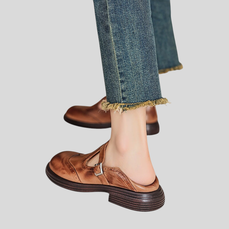 Velda - Elegantne Mary Jane Cipele Od Kože